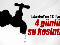 İstanbul’un 12 ilçesinde 4 Günlük Su Kesintisi
