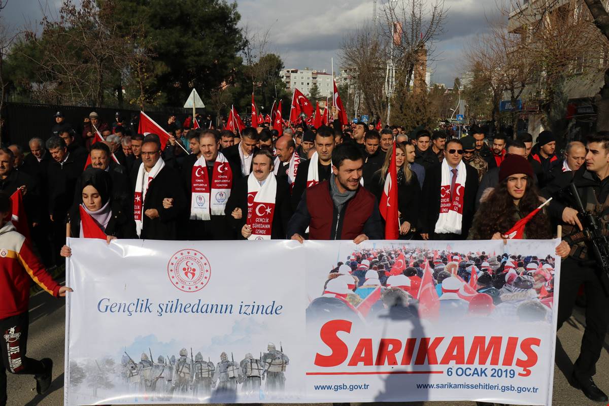 Siirt'te Sarıkamış Şehitleri'ni Anma Yürüyüşü yapıldı