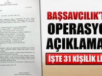 Başsavcılık'tan flaş 'Cemaat' operasyonu açıklaması