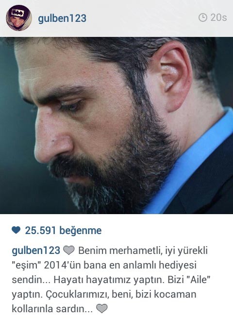 Gülben Ergenden Eşine ŞOK 2015 Mesajı