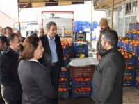 Eş Başkanlar Sebze Hali Esnafını Ziyaret Etti