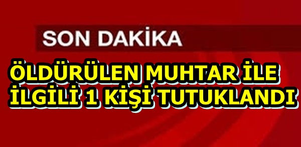 Siirt'te Öldürülen Muhtarın Katil Zanlısı Yakalandı