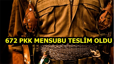 672 Pkk'lı Teslim Oldu