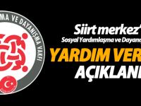 Siirt SYDV yardım verileri açıklandı