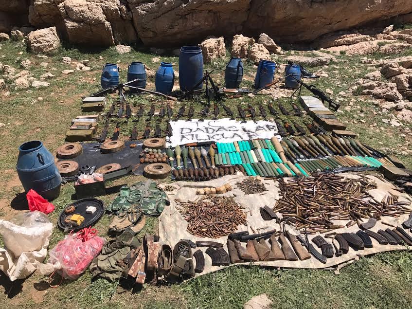 PKK terör örgütünün cephaneliği ele geçirildi