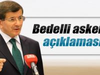 Başbakan'dan  Bedelli askerlik Açıklaması