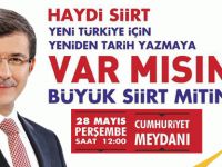 Başbakan Ahmet Davutoğlu Siirt'e Geliyor