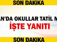 Van'da bugün okullar tatil mi?