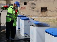 Çöp Konteynerleri Dezenfekte Ediliyor