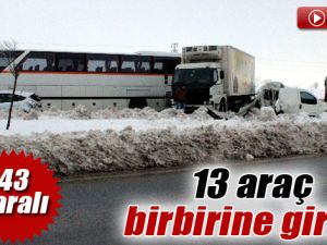 Eskişehir'de Zincirleme Trafik Kazası:43 Yaralı
